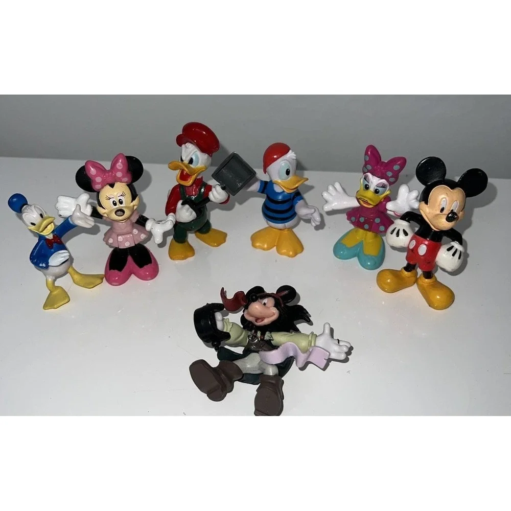 Disney Character Figures Mickey Minnie Daisy Lot Of 7) Donald Duck(4/b53/)